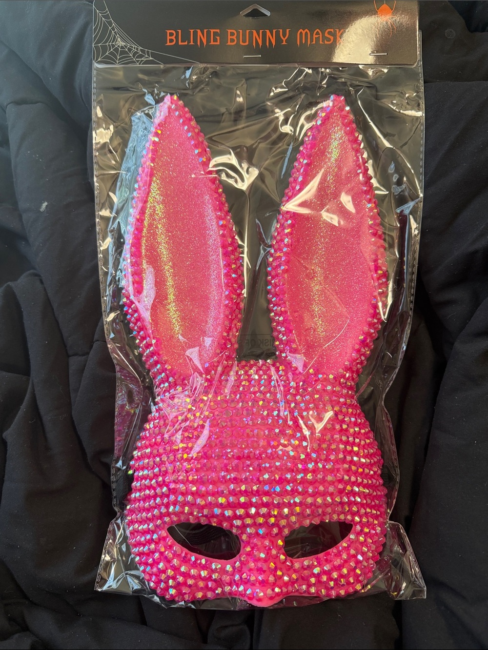 Bling Bunny Mask in Hot Pink